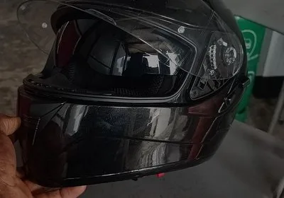 Casque moto intégral + double lisière