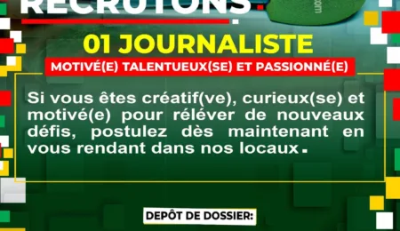 𝐎𝐅𝐅𝐑𝐄 𝐃'𝐄𝐌𝐏𝐋𝐎𝐈 JOURNALISTE MOTIVE ET TALENTUEUX Nous recherchons un(e) journal... 453434722 1034491192017196 5177379507196273126 n