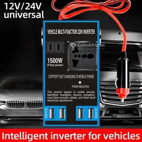 Convertisseur universel pour voiture 12v/24v 220v