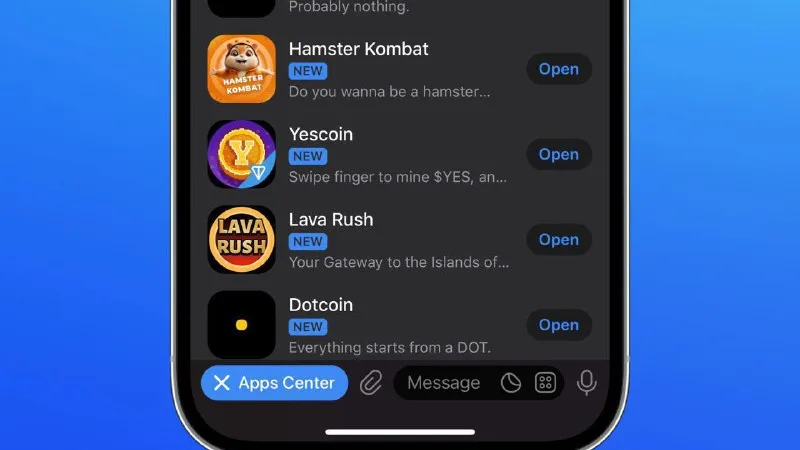 We are proud to announce that Hamster Kombat is featured in Telegram Apps Center... P Z7m5XpLkk3bdz6ENWF b61KMZd1evwJj r13EiVLjyb1HN71bl5Ig0nvm BAnJSYeVmpeLJADhWnqMGu7uGvenq4ecyaPVE1j7