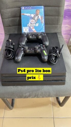 ps4 pro  1 tera occasion 2 manette plus jeux