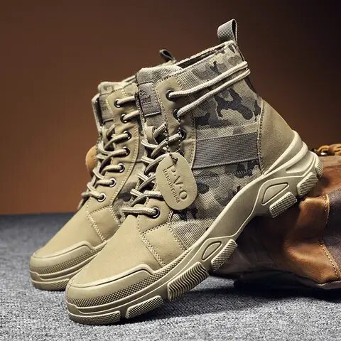 Botte montante style militaire